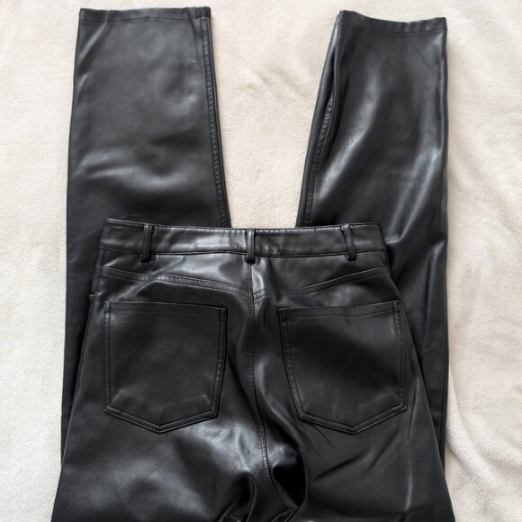 3/$30 Faux Leather boot cut pants - Picture 5 of 8